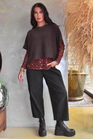 Bobby Mesh Layering Top Sana Leopard Rust